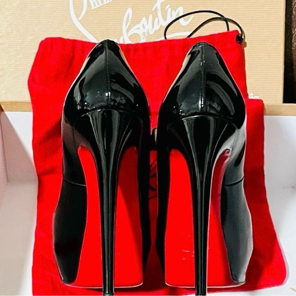Christian Louboutin Shoes - Christian Louboutin Lady Peep Maryjane twist. EU37 Ultra glossy Patent black.